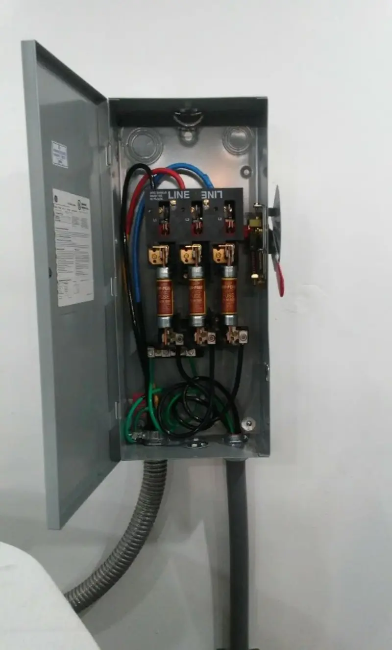 Three-phase disconnect switch installed for Electrical Wiring & Rewiring in Plaistow